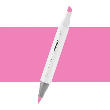 Lihová fixa OHUHU oboustranná Brush & Chisel, RV070 Sakura Pink