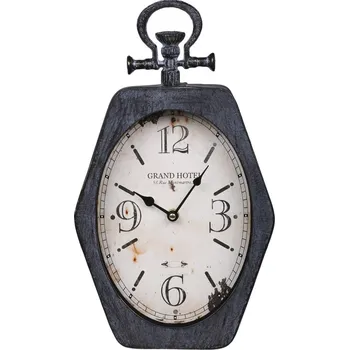 Hodiny Černé antik nástěnné hodiny Grand Hotel – 23*6,5*40 / 1*AA