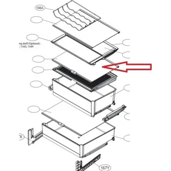 Příslušenství pro lednici AHT74973847 - Police pro chladničku LG