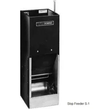 krmítko pro hospodářská zvířata Automatické krmítko, samokrmítko pro prasata se zvlhčováním Domino SLO Objem/kapacita: 60 l / 42 kg pro 15 prasat / počet koryt 1