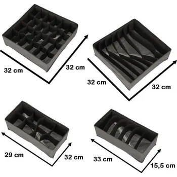 Organizér oblečení Organizér do zásuvky na spodní prádlo - ponožky 4 kusy KX4831