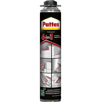 Průmyslové lepidlo Pattex 6v1 PU pěna pistolová 750 ml