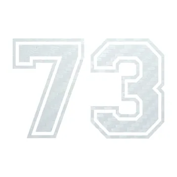 Polep vozidla SAMOLEPKA Startovní číslo 73 typ 4 (51 - 3D karbon bílý) NA AUTO, NÁLEPKA, FÓLIE, POLEP, TUNING, VLASTNÍ TEXT, TISK, AUTOSAMOLEPKY.cz, POLEPY, OBRÁZEK, LOGO, SAMOLEPKY