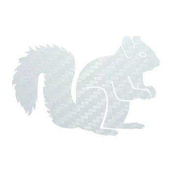 Samolepící dekorace SAMOLEPKA Veverka 001 pravá (51 - 3D karbon bílý) NA AUTO, NÁLEPKA, FÓLIE, POLEP, TUNING, VLASTNÍ TEXT, TISK, AUTOSAMOLEPKY.cz, POLEPY, OBRÁZEK, LOGO, SAMOLEPKY