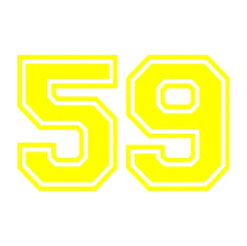Polep vozidla Startovní číslo 59 typ 4 (05 - žlutá citron) SAMOLEPKA NA AUTO, NÁLEPKA, FÓLIE, POLEP, TUNING, VLASTNÍ TEXT, TISK, AUTOSAMOLEPKY.cz, POLEPY, OBRÁZEK, LOGO, 3D STICKERS