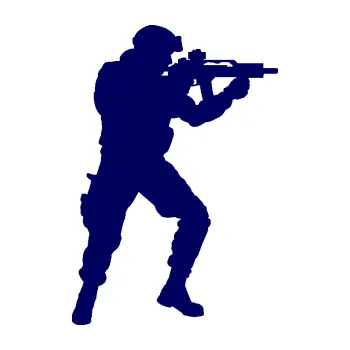 Samolepící dekorace SAMOLEPKA Voják 011 pravá (23 - tmavě modrá) NA AUTO, NÁLEPKA, FÓLIE, POLEP, TUNING, VLASTNÍ TEXT, TISK, AUTOSAMOLEPKY.cz, POLEPY, OBRÁZEK, LOGO, SAMOLEPKY