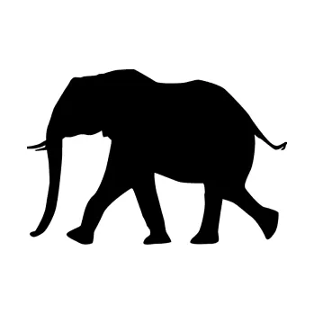 Samolepící dekorace SAMOLEPKA Slon 015 levá (01 - černá) NA AUTO, NÁLEPKA, FÓLIE, POLEP, TUNING, VLASTNÍ TEXT, TISK, AUTOSAMOLEPKY.cz, POLEPY, OBRÁZEK, LOGO, SAMOLEPKY