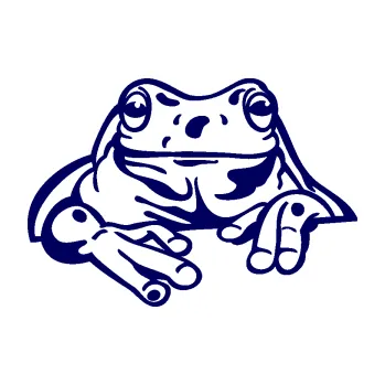 Samolepící dekorace SAMOLEPKA Žába 005 levá (23 - tmavě modrá) NA AUTO, NÁLEPKA, FÓLIE, POLEP, TUNING, VLASTNÍ TEXT, TISK, AUTOSAMOLEPKY.cz, POLEPY, OBRÁZEK, LOGO, SAMOLEPKY