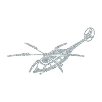 Polep vozidla SAMOLEPKA Vrtulník 011 levá helikoptéra (91 - Ultra Metalic stříbrná metalíza) NA AUTO, NÁLEPKA, FÓLIE, POLEP, TUNING, VLASTNÍ TEXT, TISK, AUTOSAMOLEPKY.cz, POLEPY, OBRÁZEK, LOGO, SAMOLEPKY