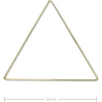 Obraz Kovový rám trojúhelník na macramé 20cm