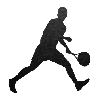 Polep vozidla Tenista 002 pravá (63 - škrábaný kov černý) SAMOLEPKA NA AUTO, NÁLEPKA, FÓLIE, POLEP, TUNING, VLASTNÍ TEXT, TISK, AUTOSAMOLEPKY.cz, POLEPY, OBRÁZEK, LOGO, 3D STICKERS