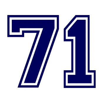 Polep vozidla Startovní číslo 71 typ 4 (23 - tmavě modrá) SAMOLEPKA NA AUTO, NÁLEPKA, FÓLIE, POLEP, TUNING, VLASTNÍ TEXT, TISK, AUTOSAMOLEPKY.cz, POLEPY, OBRÁZEK, LOGO, 3D STICKERS