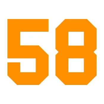 Polep vozidla Startovní číslo 58 (06 - oranžová) SAMOLEPKA NA AUTO, NÁLEPKA, FÓLIE, POLEP, TUNING, VLASTNÍ TEXT, TISK, AUTOSAMOLEPKY.cz, POLEPY, OBRÁZEK, LOGO, 3D STICKERS