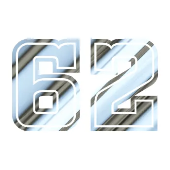 Polep vozidla Startovní číslo 62 typ 5 (80 - chrom fólie stříbrná zrcadlová) SAMOLEPKA NA AUTO, NÁLEPKA, FÓLIE, POLEP, TUNING, VLASTNÍ TEXT, TISK, AUTOSAMOLEPKY.cz, POLEPY, OBRÁZEK, LOGO, 3D STICKERS
