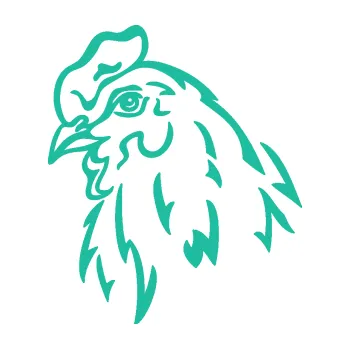 Samolepící dekorace Slepička 004 levá (25 - tyrkysová) SAMOLEPKA NA AUTO, NÁLEPKA, FÓLIE, POLEP, TUNING, VLASTNÍ TEXT, TISK, AUTOSAMOLEPKY.cz, POLEPY, OBRÁZEK, LOGO, 3D STICKERS