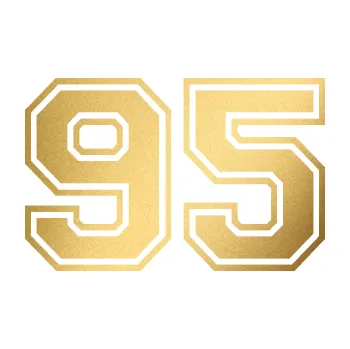 Polep vozidla Startovní číslo 95 typ 4 (43 - zlatá metalíza) SAMOLEPKA NA AUTO, NÁLEPKA, FÓLIE, POLEP, TUNING, VLASTNÍ TEXT, TISK, AUTOSAMOLEPKY.cz, POLEPY, OBRÁZEK, LOGO, 3D STICKERS