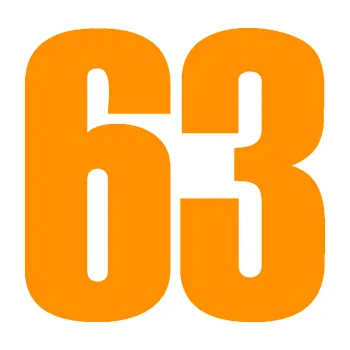 Samolepicí dekorace na vozidlo Startovní číslo 63 typ 2 (06 - oranžová) SAMOLEPKA NA AUTO, NÁLEPKA, FÓLIE, POLEP, TUNING, VLASTNÍ TEXT, TISK, AUTOSAMOLEPKY.cz, POLEPY, OBRÁZEK, LOGO, 3D STICKERS