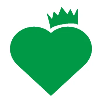 Samolepící dekorace Srdíčko 010 pravá s korunkou (12 - zelená) SAMOLEPKA NA AUTO, NÁLEPKA, FÓLIE, POLEP, TUNING, VLASTNÍ TEXT, TISK, AUTOSAMOLEPKY.cz, POLEPY, OBRÁZEK, LOGO, 3D STICKERS