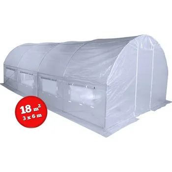 Skleník 3x6m - 18m2 bílý foliovnik