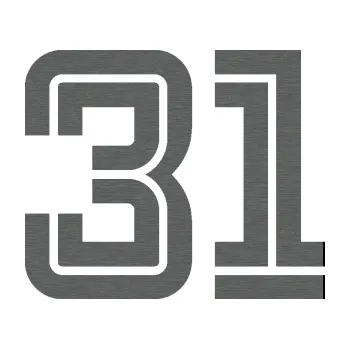 Polep vozidla Startovní číslo 31 typ 7 (62 - škrábaný titan) SAMOLEPKA NA AUTO, NÁLEPKA, FÓLIE, POLEP, TUNING, VLASTNÍ TEXT, TISK, AUTOSAMOLEPKY.cz, POLEPY, OBRÁZEK, LOGO, 3D STICKERS