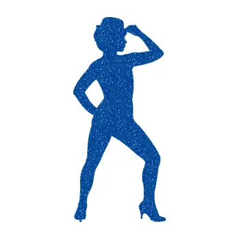 Samolepicí dekorace na vozidlo Tanec 007 pravá jazz tanečnice (88 - Ultra Metalic modrá) SAMOLEPKA NA AUTO, NÁLEPKA, FÓLIE, POLEP, TUNING, VLASTNÍ TEXT, TISK, AUTOSAMOLEPKY.cz, POLEPY, OBRÁZEK, LOGO, 3D STICKERS