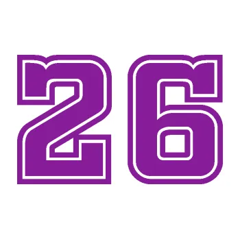 Polep vozidla Startovní číslo 26 typ 5 (14 - fialová) SAMOLEPKA NA AUTO, NÁLEPKA, FÓLIE, POLEP, TUNING, VLASTNÍ TEXT, TISK, AUTOSAMOLEPKY.cz, POLEPY, OBRÁZEK, LOGO, 3D STICKERS