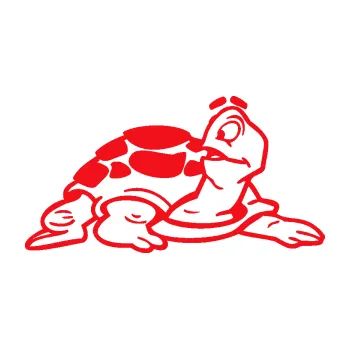 Samolepící dekorace SAMOLEPKA Želva 003 pravá (10 - červená) NA AUTO, NÁLEPKA, FÓLIE, POLEP, TUNING, VLASTNÍ TEXT, TISK, AUTOSAMOLEPKY.cz, POLEPY, OBRÁZEK, LOGO, SAMOLEPKY