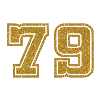 Polep vozidla Startovní číslo 79 typ 5 (92 - Ultra Metalic zlatá) SAMOLEPKA NA AUTO, NÁLEPKA, FÓLIE, POLEP, TUNING, VLASTNÍ TEXT, TISK, AUTOSAMOLEPKY.cz, POLEPY, OBRÁZEK, LOGO, 3D STICKERS