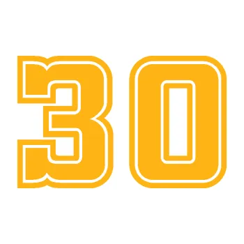 Polep vozidla Startovní číslo 30 typ 5 (21 - světle oranžová) SAMOLEPKA NA AUTO, NÁLEPKA, FÓLIE, POLEP, TUNING, VLASTNÍ TEXT, TISK, AUTOSAMOLEPKY.cz, POLEPY, OBRÁZEK, LOGO, 3D STICKERS