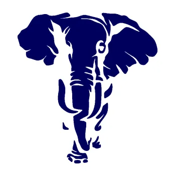 Samolepící dekorace SAMOLEPKA Slon 031 levá (23 - tmavě modrá) NA AUTO, NÁLEPKA, FÓLIE, POLEP, TUNING, VLASTNÍ TEXT, TISK, AUTOSAMOLEPKY.cz, POLEPY, OBRÁZEK, LOGO, SAMOLEPKY