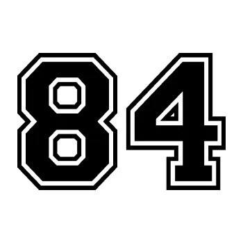 Polep vozidla Startovní číslo 84 typ 4 (01 - černá) SAMOLEPKA NA AUTO, NÁLEPKA, FÓLIE, POLEP, TUNING, VLASTNÍ TEXT, TISK, AUTOSAMOLEPKY.cz, POLEPY, OBRÁZEK, LOGO, 3D STICKERS
