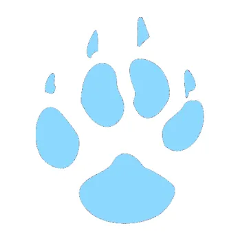 Samolepící dekorace Tlapka 002 levá (03 - světle modrá) SAMOLEPKA NA AUTO, NÁLEPKA, FÓLIE, POLEP, TUNING, VLASTNÍ TEXT, TISK, AUTOSAMOLEPKY.cz, POLEPY, OBRÁZEK, LOGO, 3D STICKERS