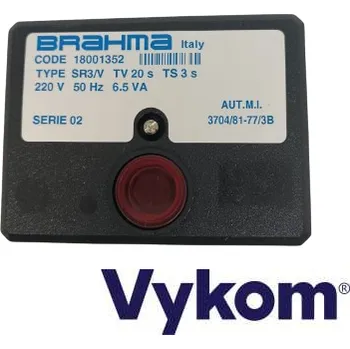 Příslušenství ke kotli Řídící a zapalovací automatika Brahma SR 3/V, Tv 20s, Ts 3s