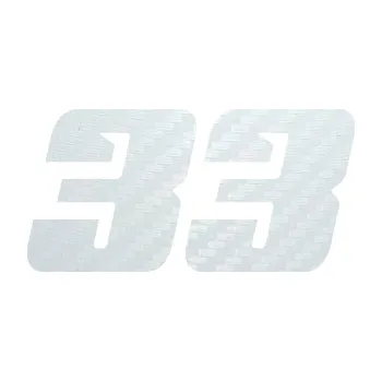 Polep vozidla Startovní číslo 33 typ 6 (51 - 3D karbon bílý) SAMOLEPKA NA AUTO, NÁLEPKA, FÓLIE, POLEP, TUNING, VLASTNÍ TEXT, TISK, AUTOSAMOLEPKY.cz, POLEPY, OBRÁZEK, LOGO, 3D STICKERS
