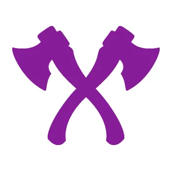 Samolepící dekorace Spojené sekery (14 - fialová) SAMOLEPKA NA AUTO, NÁLEPKA, FÓLIE, POLEP, TUNING, VLASTNÍ TEXT, TISK, AUTOSAMOLEPKY.cz, POLEPY, OBRÁZEK, LOGO, 3D STICKERS