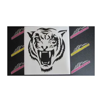 Polep vozidla SAMOLEPKA Tygr 005 levá hlava (10 - červená) NA AUTO, NÁLEPKA, FÓLIE, POLEP, TUNING, VLASTNÍ TEXT, TISK, AUTOSAMOLEPKY.cz, POLEPY, OBRÁZEK, LOGO, SAMOLEPKY