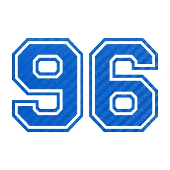 Polep vozidla Startovní číslo 96 typ 4 (57 - 3D karbon modrý) SAMOLEPKA NA AUTO, NÁLEPKA, FÓLIE, POLEP, TUNING, VLASTNÍ TEXT, TISK, AUTOSAMOLEPKY.cz, POLEPY, OBRÁZEK, LOGO, 3D STICKERS