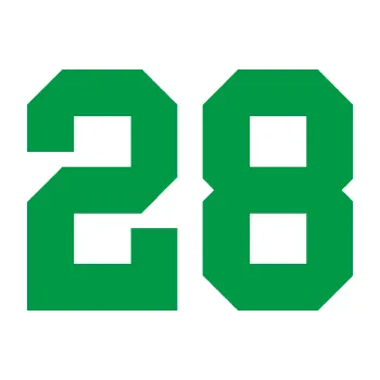 Polep vozidla Startovní číslo 28 (12 - zelená) SAMOLEPKA NA AUTO, NÁLEPKA, FÓLIE, POLEP, TUNING, VLASTNÍ TEXT, TISK, AUTOSAMOLEPKY.cz, POLEPY, OBRÁZEK, LOGO, 3D STICKERS