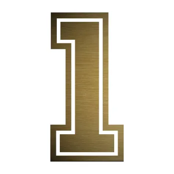 Polep vozidla Startovní číslo 1 typ 5 (64 - škrábaný kov zlatý) SAMOLEPKA NA AUTO, NÁLEPKA, FÓLIE, POLEP, TUNING, VLASTNÍ TEXT, TISK, AUTOSAMOLEPKY.cz, POLEPY, OBRÁZEK, LOGO, 3D STICKERS