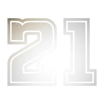 Polep vozidla SAMOLEPKA Startovní číslo 21 typ 5 (82 - odrazková reflexní bílá) NA AUTO, NÁLEPKA, FÓLIE, POLEP, TUNING, VLASTNÍ TEXT, TISK, AUTOSAMOLEPKY.cz, POLEPY, OBRÁZEK, LOGO, SAMOLEPKY