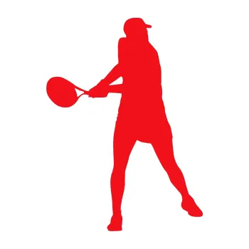 Polep vozidla SAMOLEPKA Tenista 014 levá (10 - červená) NA AUTO, NÁLEPKA, FÓLIE, POLEP, TUNING, VLASTNÍ TEXT, TISK, AUTOSAMOLEPKY.cz, POLEPY, OBRÁZEK, LOGO, SAMOLEPKY