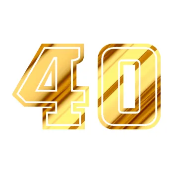 Polep vozidla Startovní číslo 40 typ 5 (81 - chrom fólie zlatá zrcadlová) SAMOLEPKA NA AUTO, NÁLEPKA, FÓLIE, POLEP, TUNING, VLASTNÍ TEXT, TISK, AUTOSAMOLEPKY.cz, POLEPY, OBRÁZEK, LOGO, 3D STICKERS