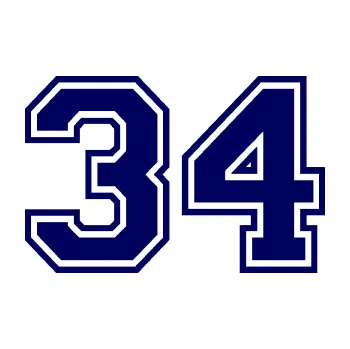 Polep vozidla Startovní číslo 34 typ 4 (23 - tmavě modrá) SAMOLEPKA NA AUTO, NÁLEPKA, FÓLIE, POLEP, TUNING, VLASTNÍ TEXT, TISK, AUTOSAMOLEPKY.cz, POLEPY, OBRÁZEK, LOGO, 3D STICKERS