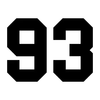 Polep vozidla Startovní číslo 93 (01 - černá) SAMOLEPKA NA AUTO, NÁLEPKA, FÓLIE, POLEP, TUNING, VLASTNÍ TEXT, TISK, AUTOSAMOLEPKY.cz, POLEPY, OBRÁZEK, LOGO, 3D STICKERS