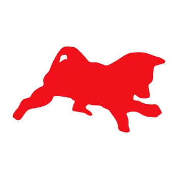 Polep vozidla SAMOLEPKA Štěňátko 002 pravá německý ovčák (10 - červená) NA AUTO, NÁLEPKA, FÓLIE, POLEP, TUNING, VLASTNÍ TEXT, TISK, AUTOSAMOLEPKY.cz, POLEPY, OBRÁZEK, LOGO, SAMOLEPKY