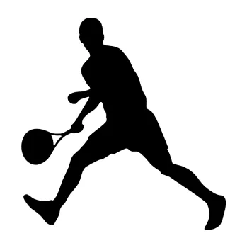 Polep vozidla Tenista 002 levá (01 - černá) SAMOLEPKA NA AUTO, NÁLEPKA, FÓLIE, POLEP, TUNING, VLASTNÍ TEXT, TISK, AUTOSAMOLEPKY.cz, POLEPY, OBRÁZEK, LOGO, 3D STICKERS