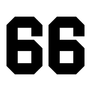 Polep vozidla Startovní číslo 66 (01 - černá) SAMOLEPKA NA AUTO, NÁLEPKA, FÓLIE, POLEP, TUNING, VLASTNÍ TEXT, TISK, AUTOSAMOLEPKY.cz, POLEPY, OBRÁZEK, LOGO, 3D STICKERS