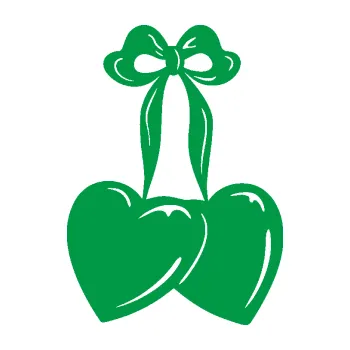 Samolepící dekorace Srdíčka 002 levá na mašličce (12 - zelená) SAMOLEPKA NA AUTO, NÁLEPKA, FÓLIE, POLEP, TUNING, VLASTNÍ TEXT, TISK, AUTOSAMOLEPKY.cz, POLEPY, OBRÁZEK, LOGO, 3D STICKERS