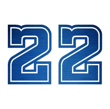 Polep vozidla Startovní číslo 22 typ 5 (65 - škrábaný kov modrý) SAMOLEPKA NA AUTO, NÁLEPKA, FÓLIE, POLEP, TUNING, VLASTNÍ TEXT, TISK, AUTOSAMOLEPKY.cz, POLEPY, OBRÁZEK, LOGO, 3D STICKERS