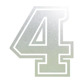 Polep vozidla Startovní číslo 4 typ 5 (60 - pískované sklo) SAMOLEPKA NA AUTO, NÁLEPKA, FÓLIE, POLEP, TUNING, VLASTNÍ TEXT, TISK, AUTOSAMOLEPKY.cz, POLEPY, OBRÁZEK, LOGO, 3D STICKERS